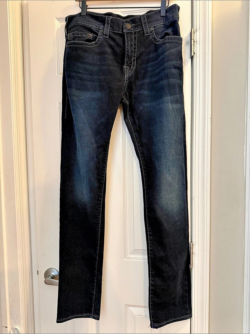 True Religion “Rocco” Relaxed Skinny Jeans Men's Dark Blue Jeans